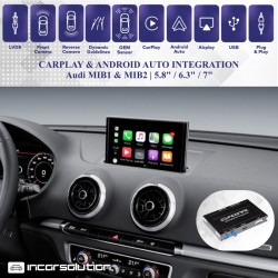 CarPlay Android Auto Camara Audi A3 A4 A5 Q2 Q5 Q7 - MIB 5.8" 6.3" 7"