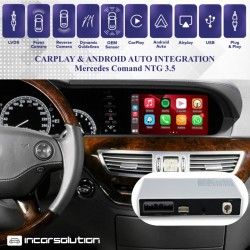 CarPlay Android Auto Camara Mercedes NTG3.5 Classe S CL W221