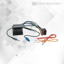 Conector Quadlock ISO + Adaptador Antena Audi A3 A4 A5 A6 Q3 Q5 R8 TT