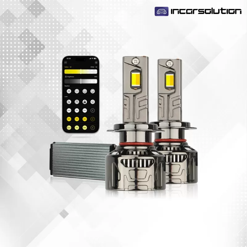 Kit Lampadas Led H7 Can Bus Control App Bluetooth